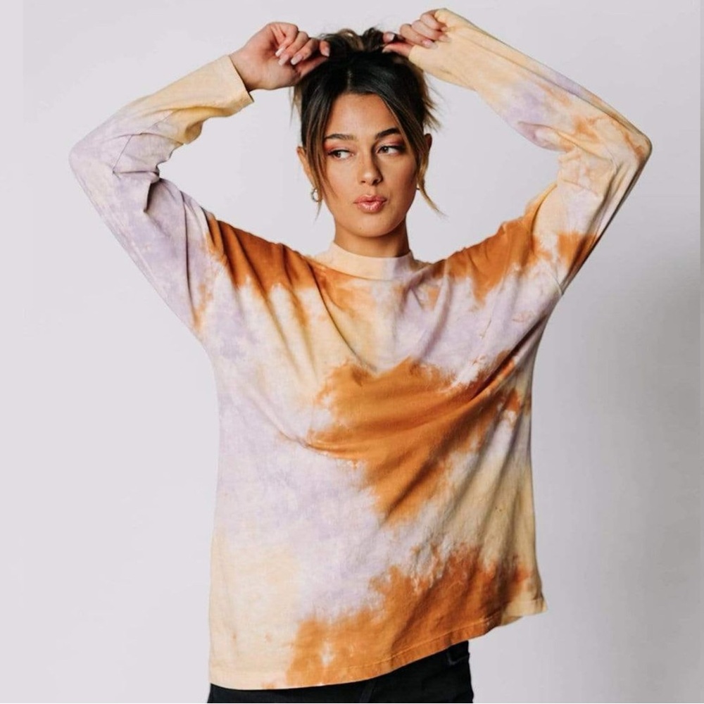 Free People Be Free Tie Dye Tee in Lilac Woods
